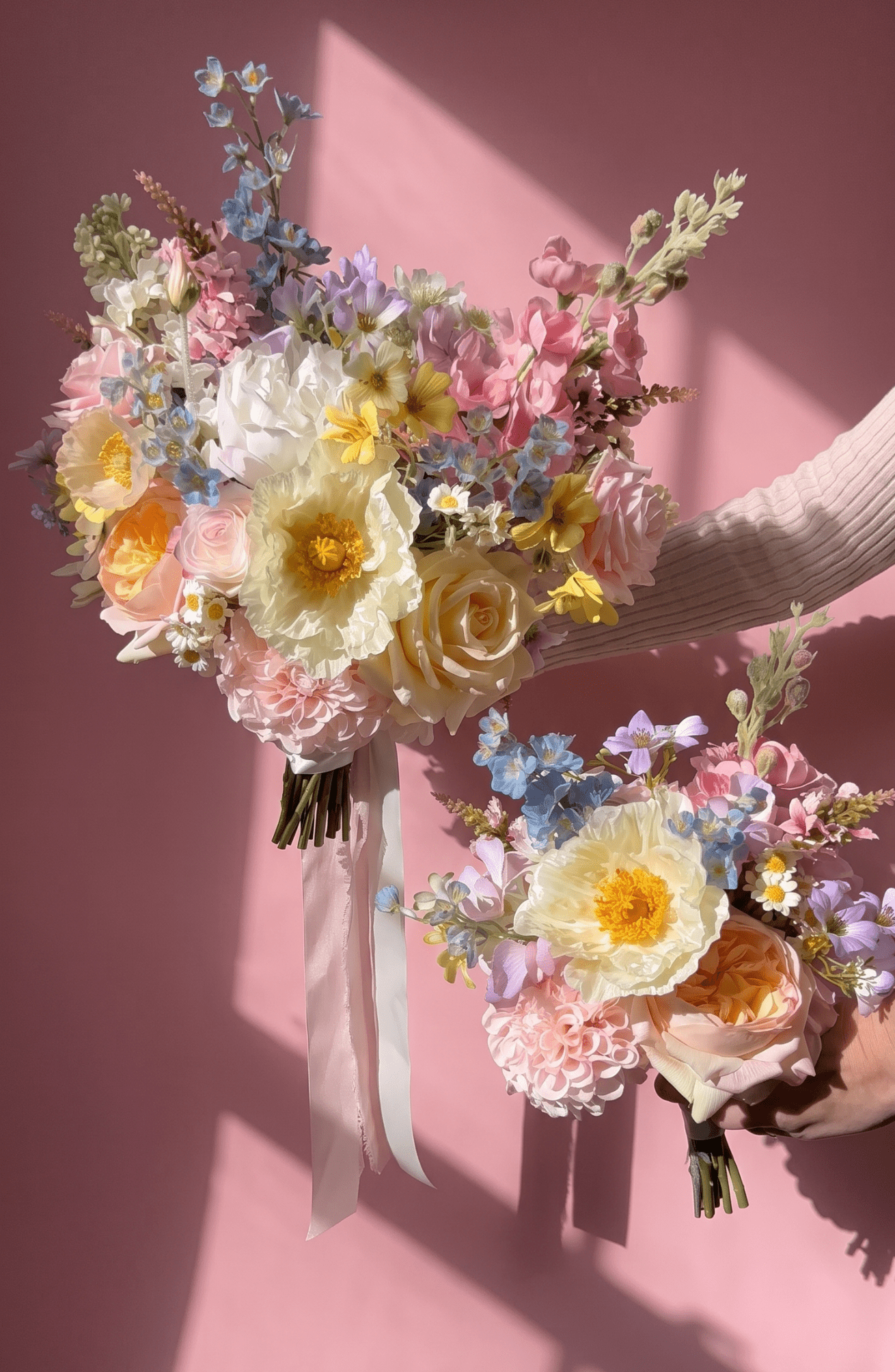 Sonder Wedding Bouquet - Cotton Candy - Premium Artificial Wedding Flowers by Sonder & Stone Boutique
