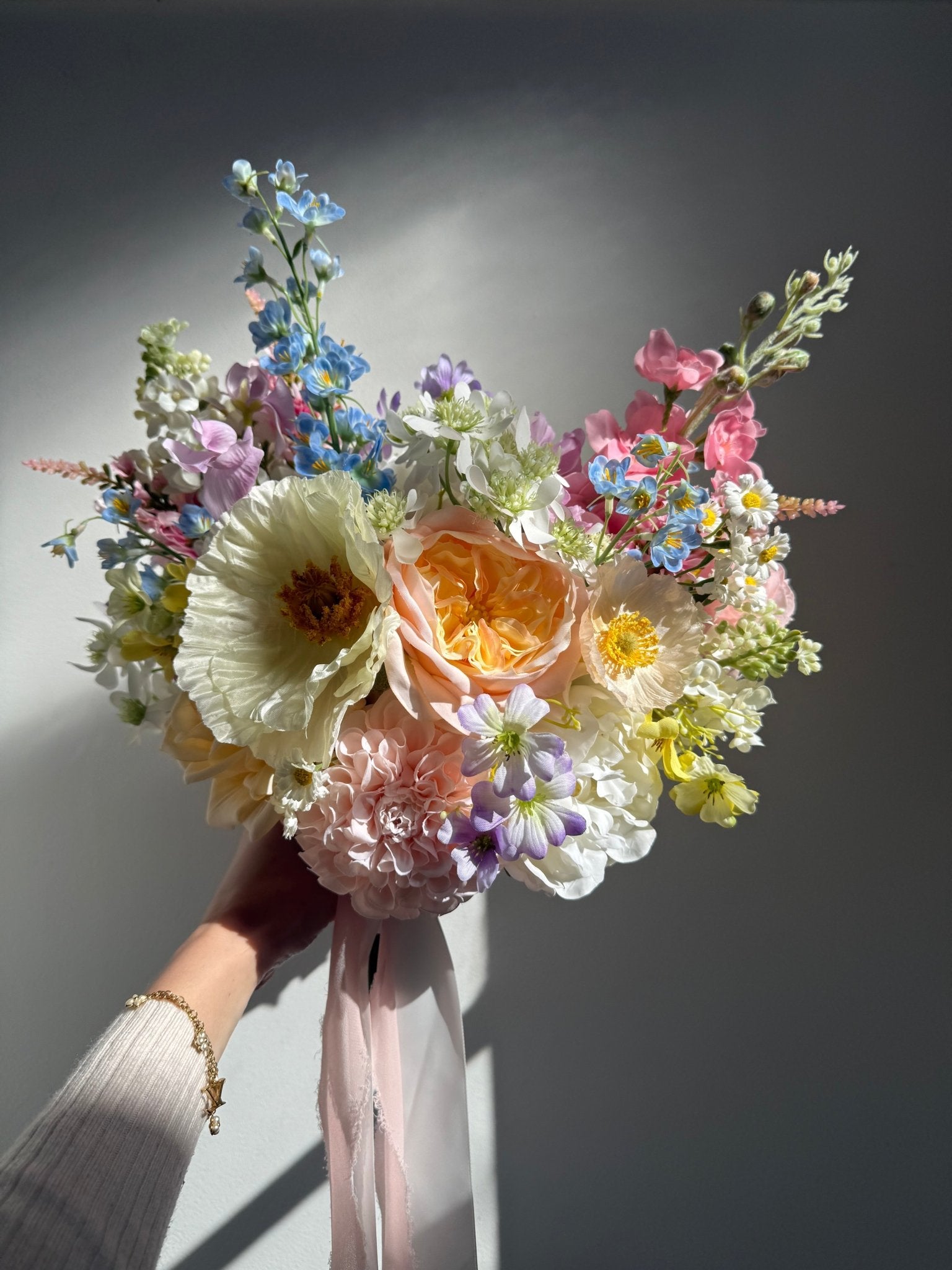Sonder Wedding Bouquet - Cotton Candy - Premium Artificial Wedding Flowers by Sonder & Stone Boutique