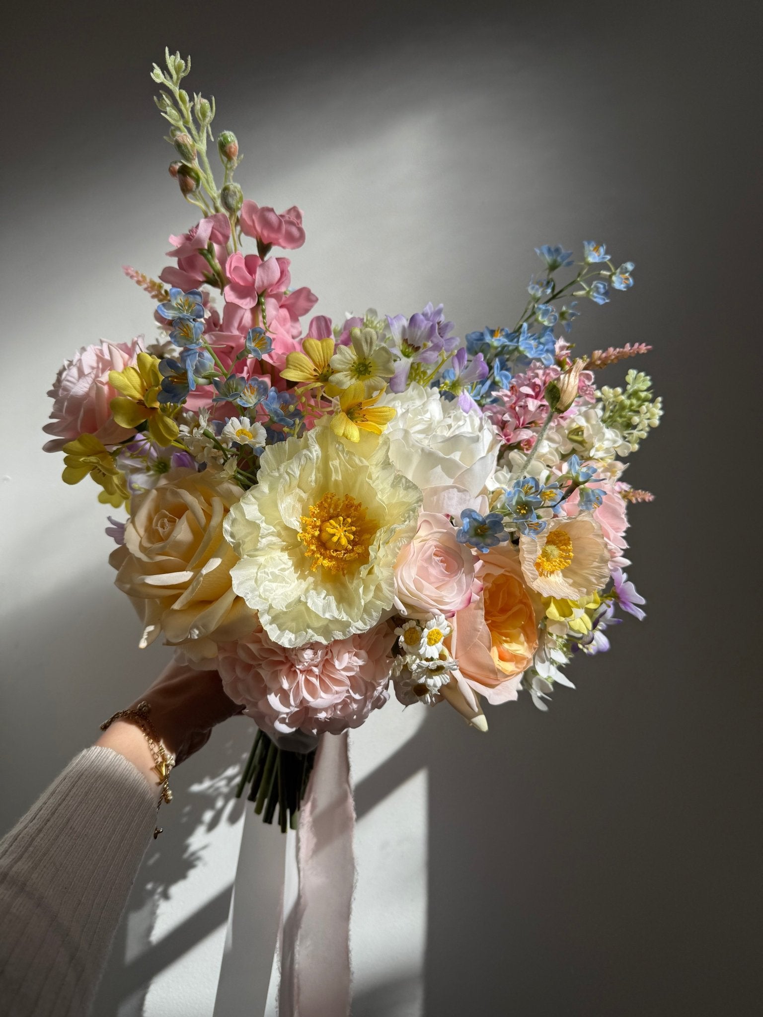 Sonder Wedding Bouquet - Cotton Candy - Premium Artificial Wedding Flowers by Sonder & Stone Boutique