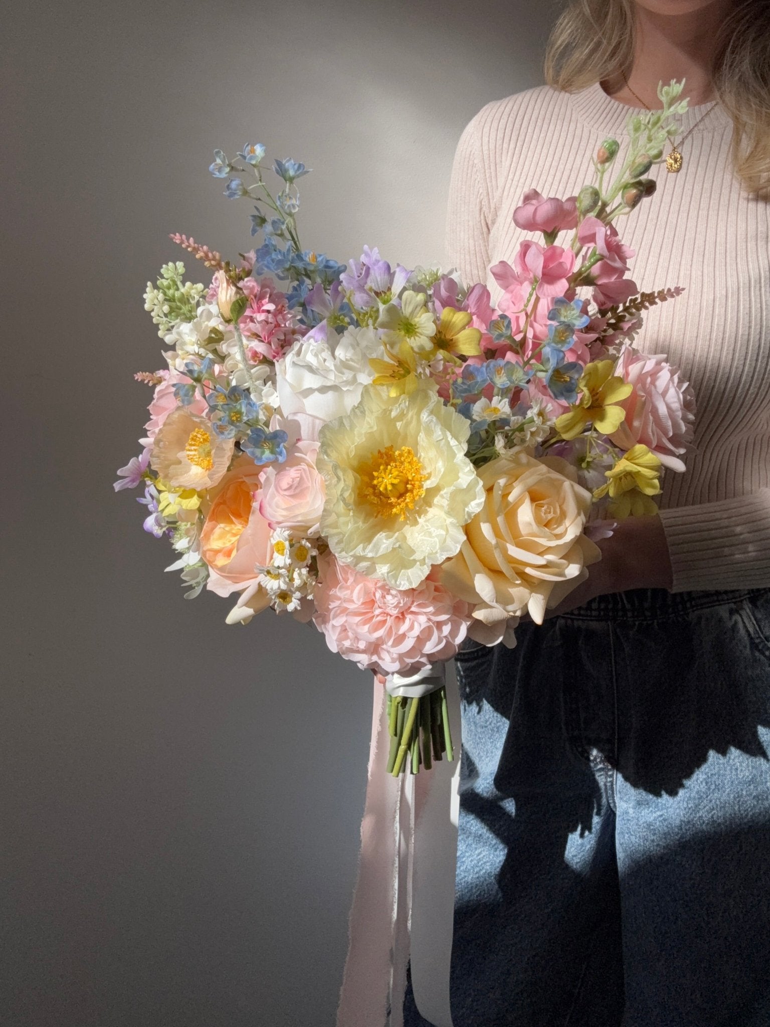 Sonder Wedding Bouquet - Cotton Candy - Premium Artificial Wedding Flowers by Sonder & Stone Boutique