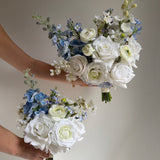 Artificial flowers Sonder Wedding Bouquet - Garden Blue + White - Sonder + Stone Boutique