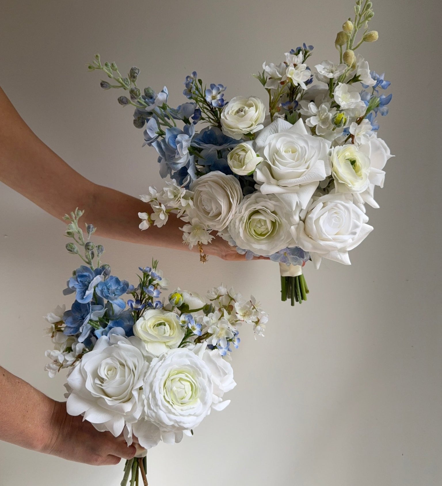 Artificial flowers Sonder Wedding Bouquet - Garden Blue + White - Sonder + Stone Boutique