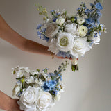 Artificial flowers Sonder Wedding Bouquet - Garden Blue + White - Sonder + Stone Boutique