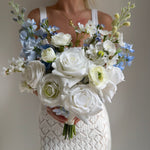 Artificial flowers Sonder Wedding Bouquet - Garden Blue + White - Sonder + Stone Boutique