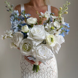 Artificial flowers Sonder Wedding Bouquet - Garden Blue + White - Sonder + Stone Boutique