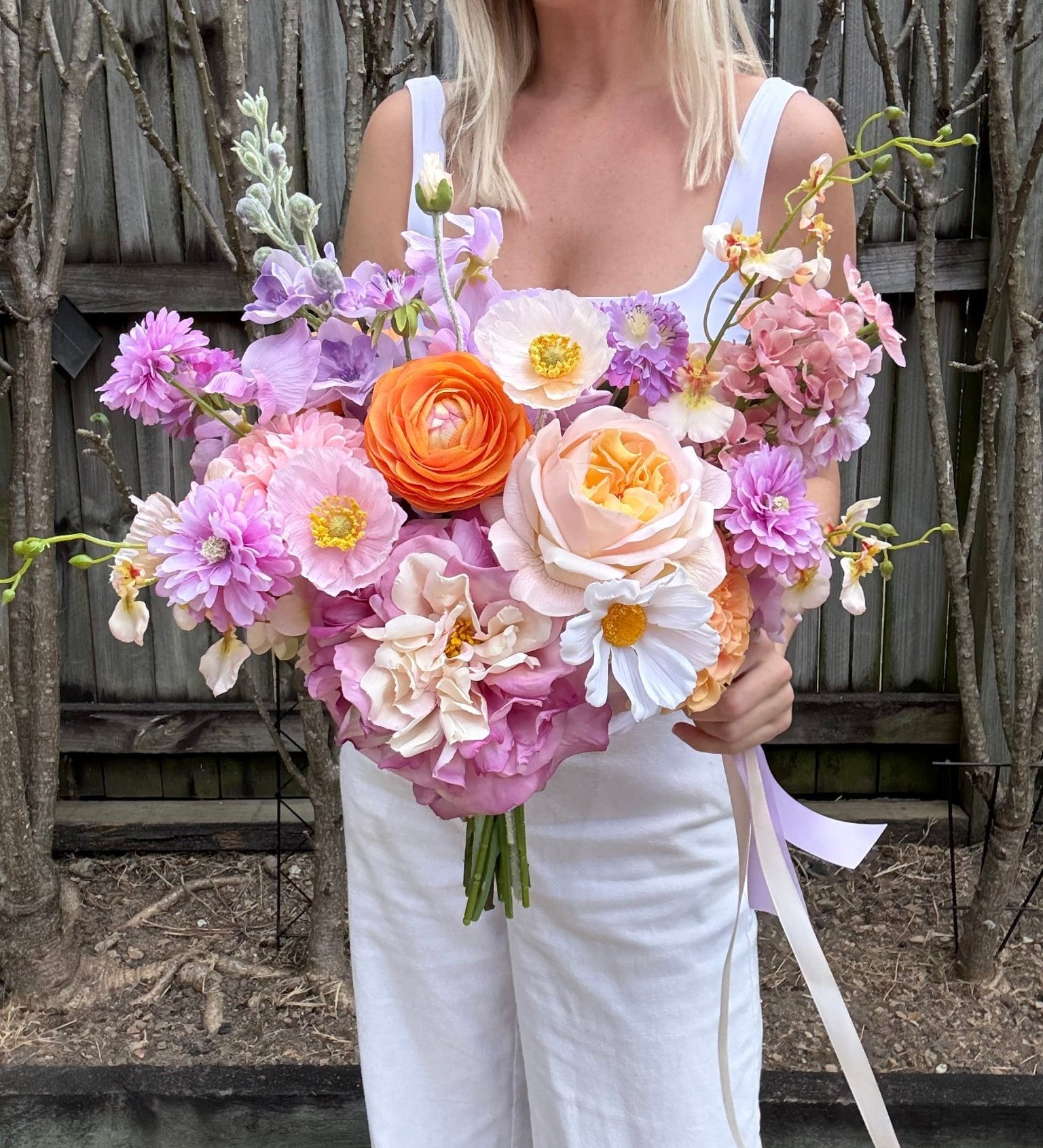 Sonder Wedding Bouquet - Lavender Clementine (Limited Edition) - Premium Artificial Wedding Flowers by Sonder + Stone Boutique