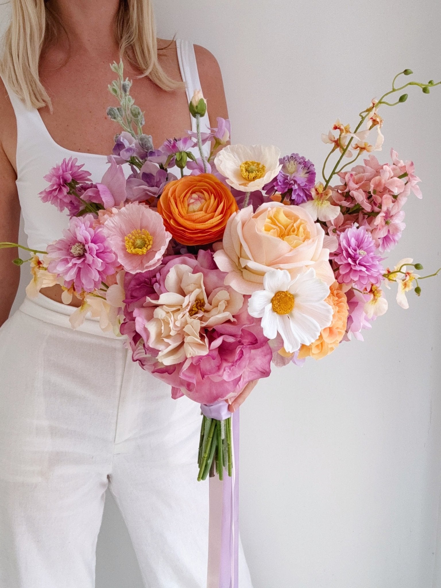 Sonder Wedding Bouquet - Lavender Clementine (Limited Edition) - Premium Artificial Wedding Flowers by Sonder + Stone Boutique
