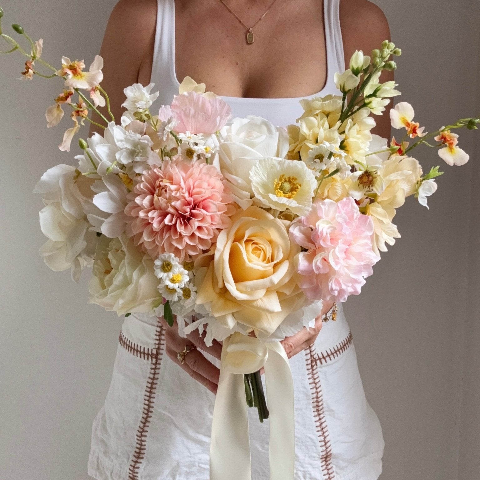 Sonder Wedding Bouquet - Lemon Sorbet - Sonder + Stone Boutique Artificial Wedding Flowers