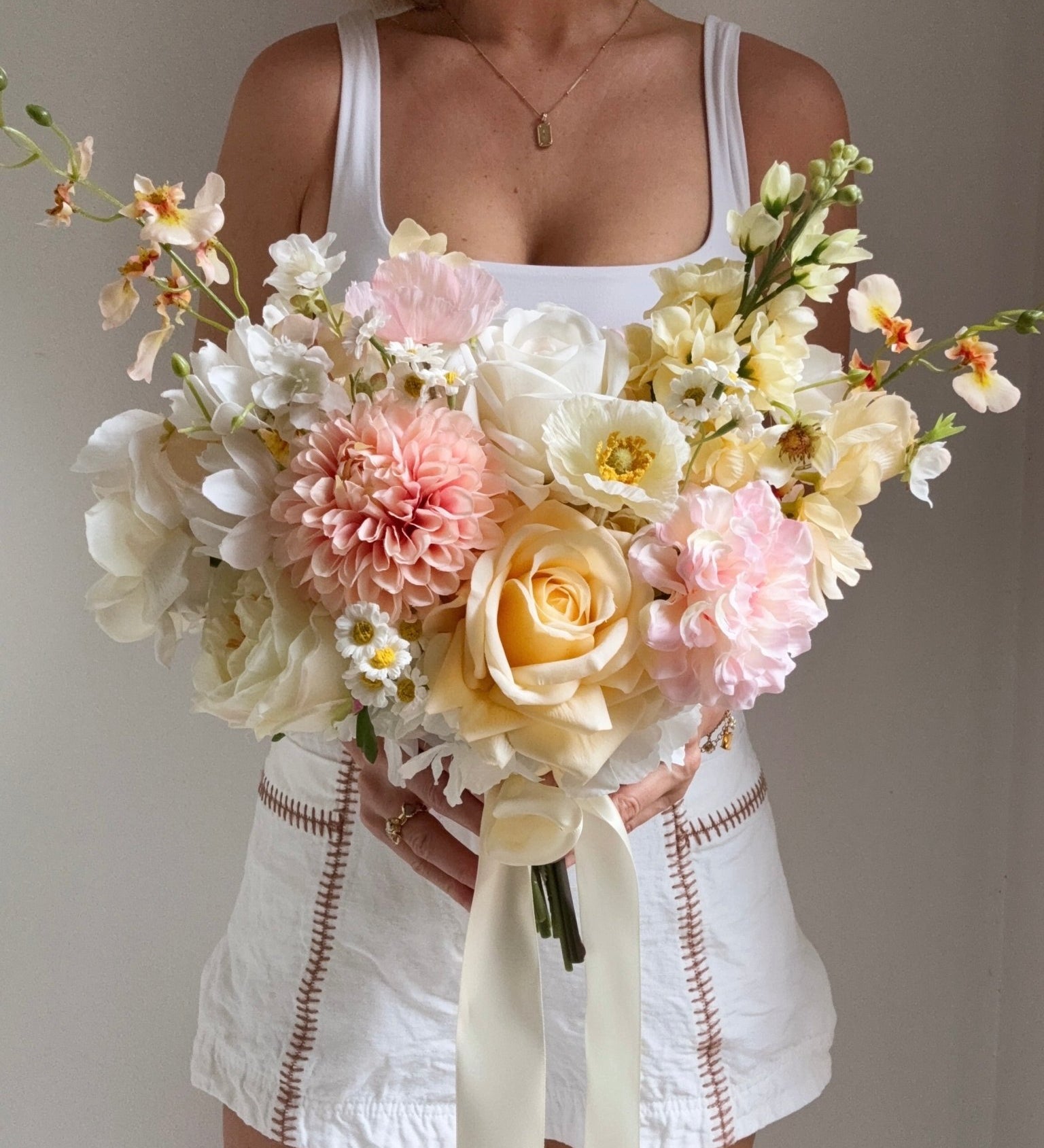 Sonder Wedding Bouquet - Lemon Sorbet - Sonder + Stone Boutique Artificial Wedding Flowers
