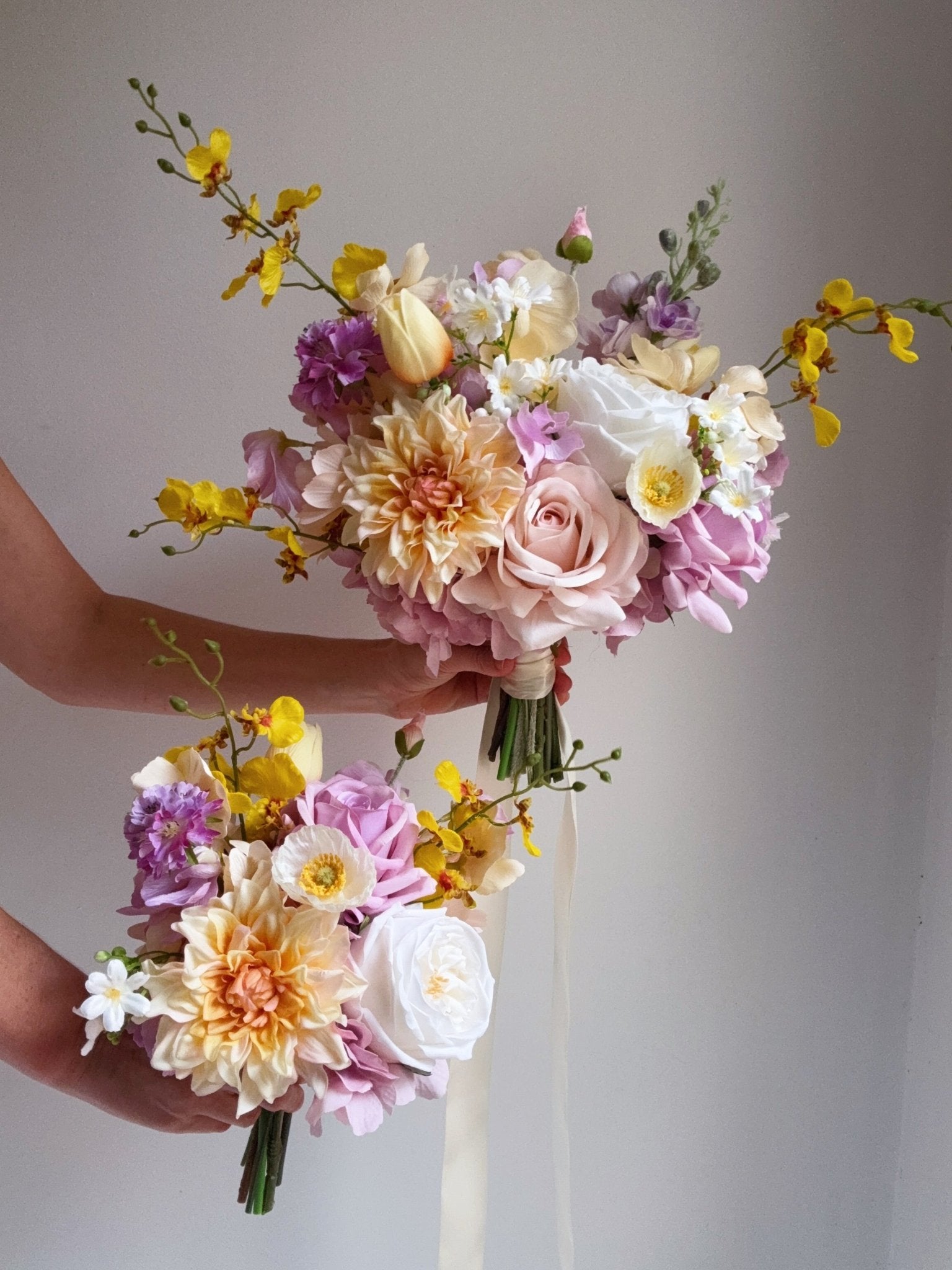 Sonder Wedding Bouquet - Lilac Citrus - Premium Artificial Wedding Flowers by Sonder + Stone Boutique