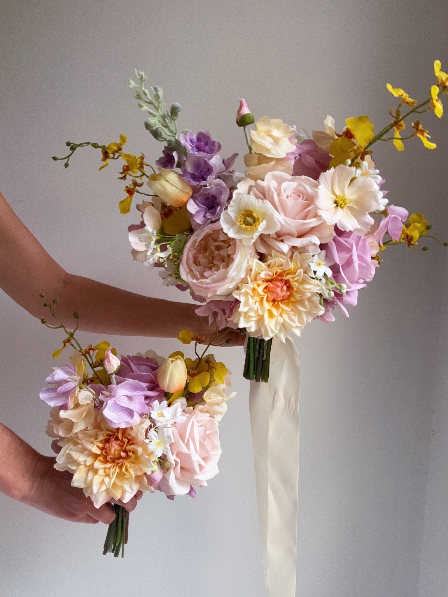 Sonder Wedding Bouquet - Lilac Citrus - Premium Artificial Wedding Flowers by Sonder + Stone Boutique