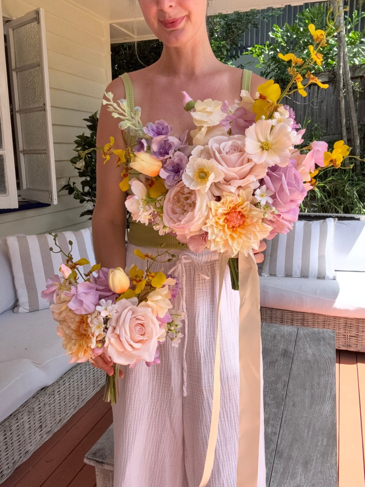 Sonder Wedding Bouquet - Lilac Citrus - Premium Artificial Wedding Flowers by Sonder + Stone Boutique