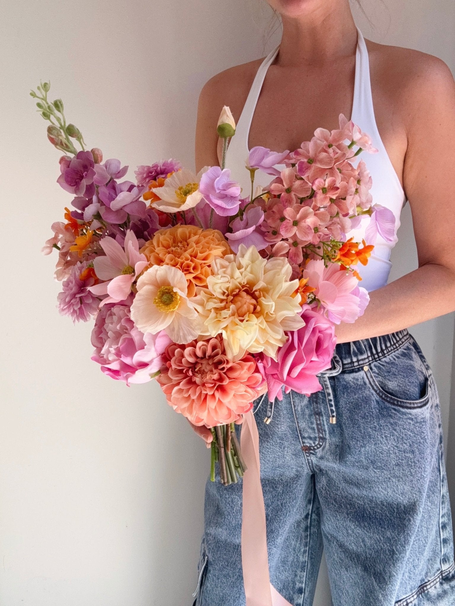 Sonder Wedding Bouquet - Peach Parfait - Premium Artificial Wedding Flowers by Sonder & Stone Boutique