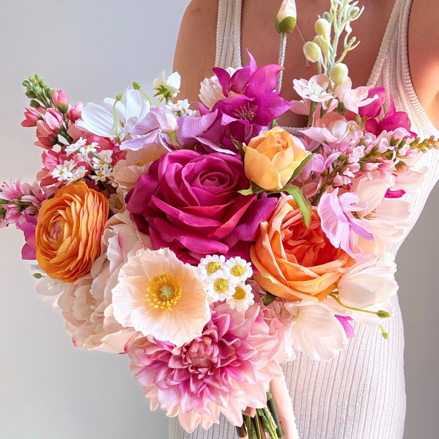 Sonder Wedding Bouquet - Pink Paloma - Sonder + Stone Boutique Artificial Wedding Flowers