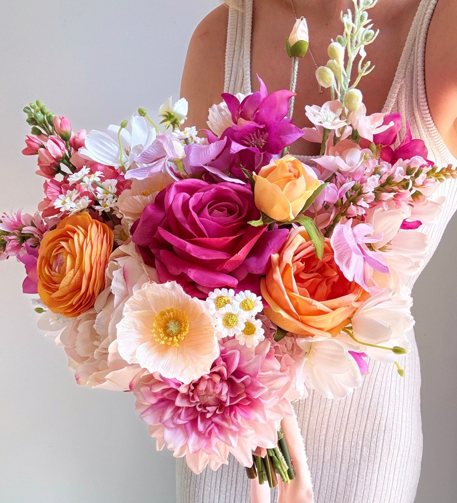 Sonder Wedding Bouquet - Pink Paloma - Sonder + Stone Boutique Artificial Wedding Flowers