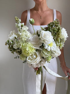 Sonder Wedding Bouquet - Pistachio Cream - Sonder + Stone Boutique Artificial Wedding Flowers