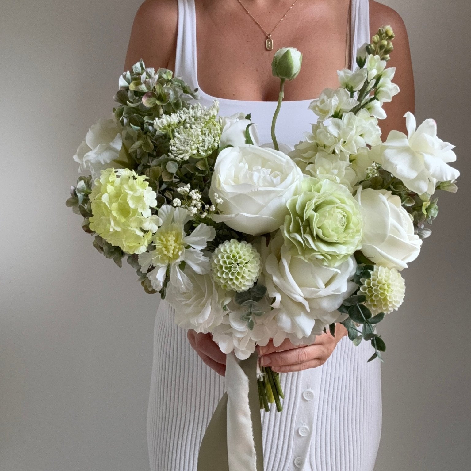 Sonder Wedding Bouquet - Pistachio Cream - Sonder + Stone Boutique Artificial Wedding Flowers