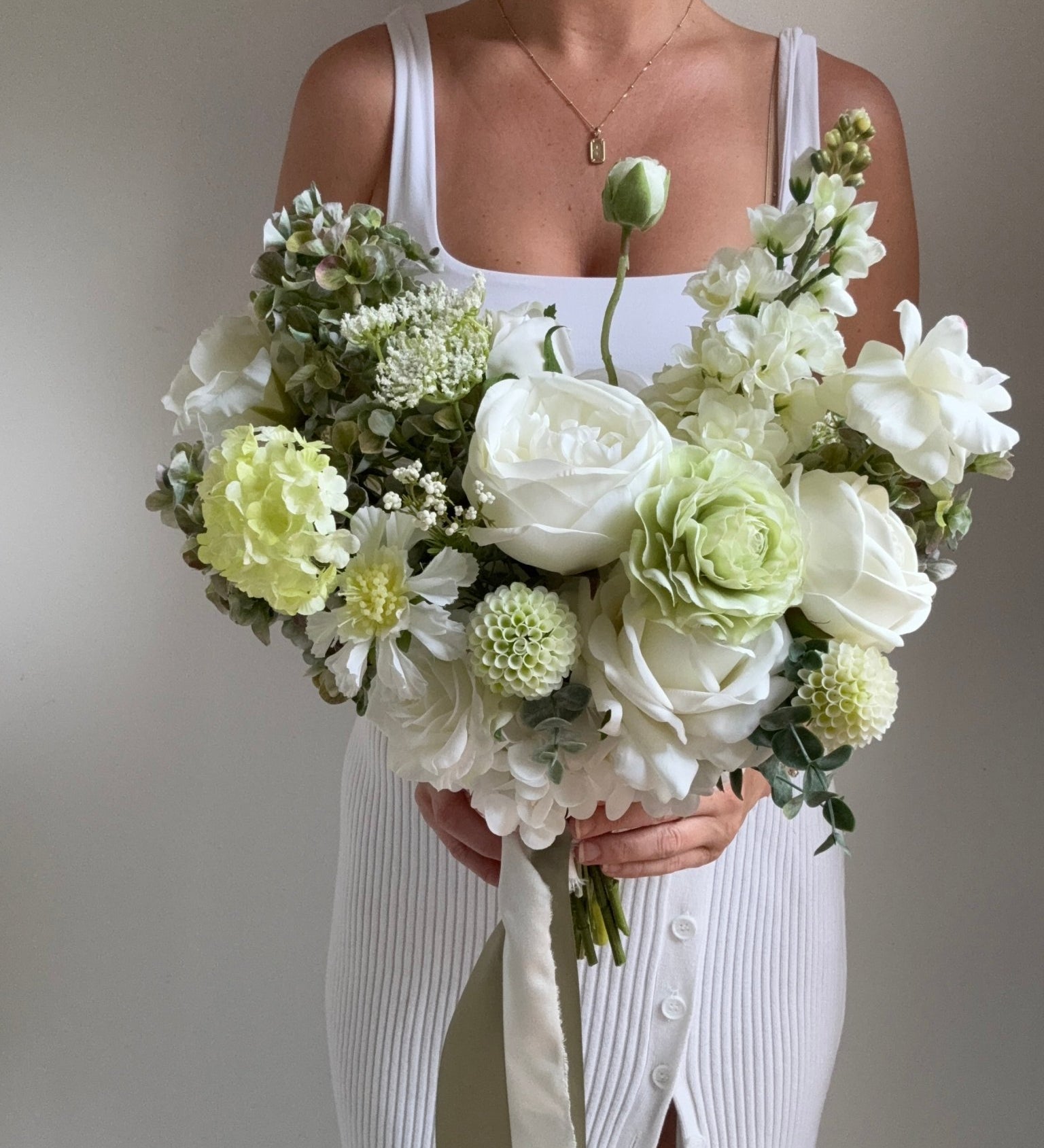 Sonder Wedding Bouquet - Pistachio Cream - Sonder + Stone Boutique Artificial Wedding Flowers