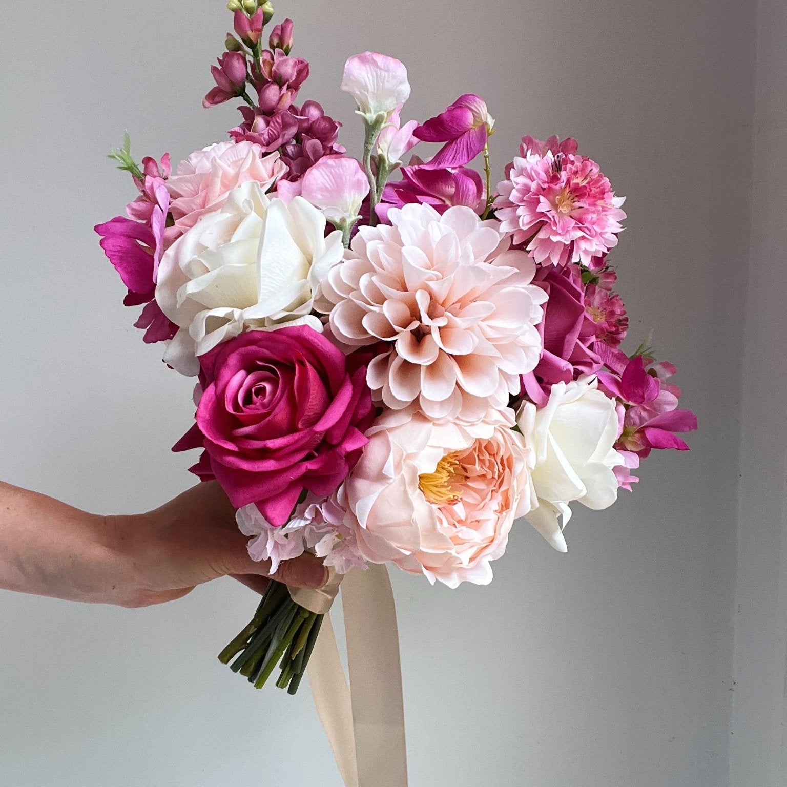 Sonder Wedding Bouquet - Pretty in Pink - Sonder + Stone Boutique Artificial Wedding Flowers