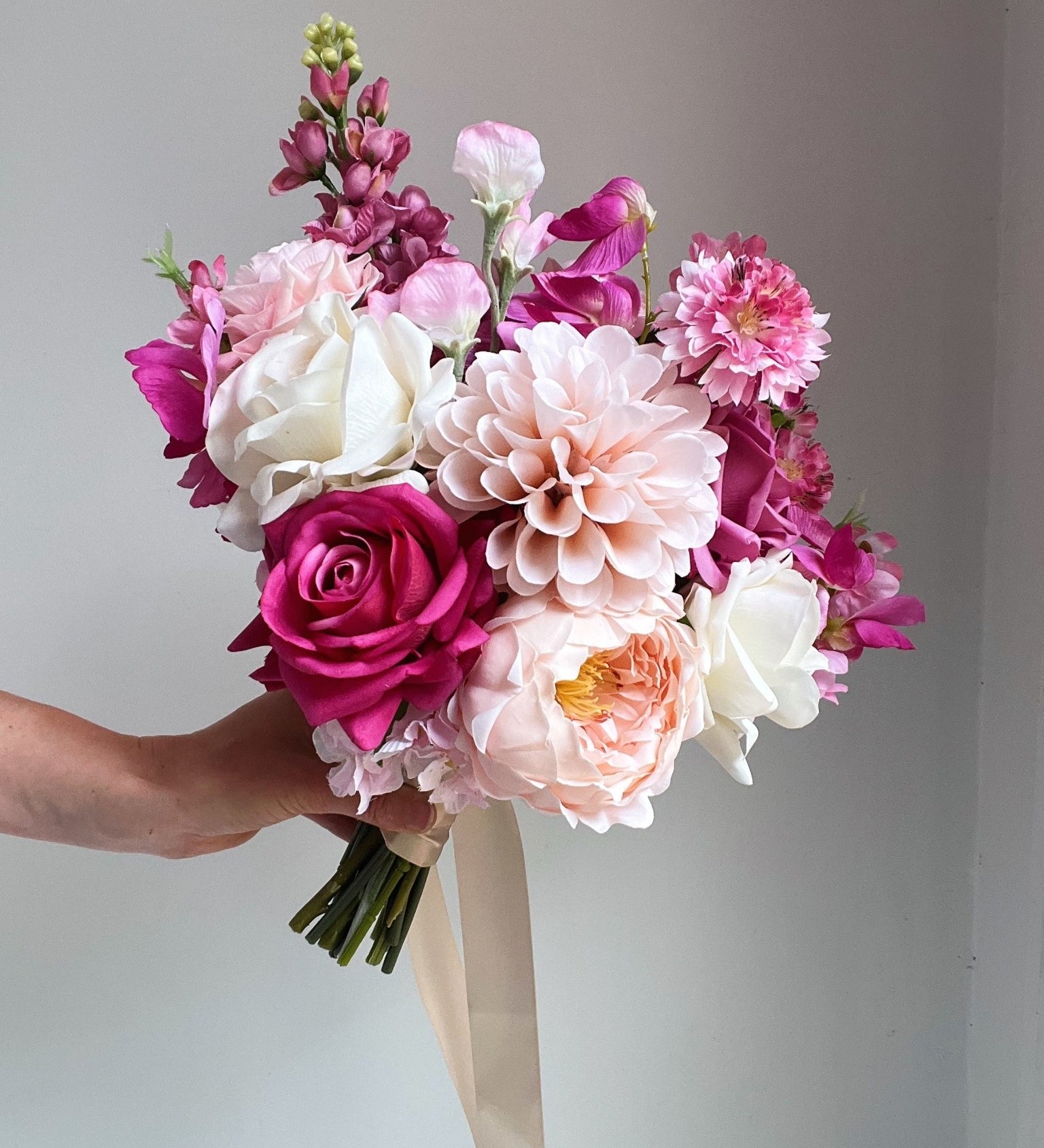 Sonder Wedding Bouquet - Pretty in Pink - Sonder + Stone Boutique Artificial Wedding Flowers