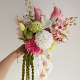 Sonder Wedding Bouquet - Raspberry Matcha - Premium Artificial Wedding Flowers by Sonder & Stone Boutique