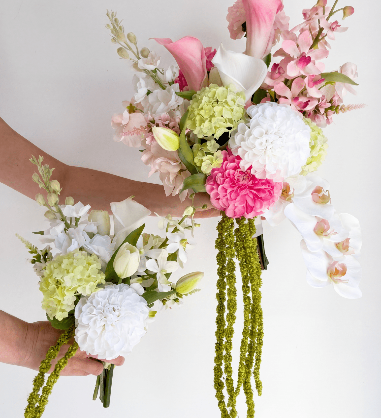 Sonder Wedding Bouquet - Raspberry Matcha - Premium Artificial Wedding Flowers by Sonder & Stone Boutique