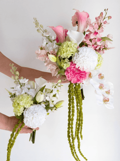 Sonder Wedding Bouquet - Raspberry Matcha - Premium Artificial Wedding Flowers by Sonder & Stone Boutique