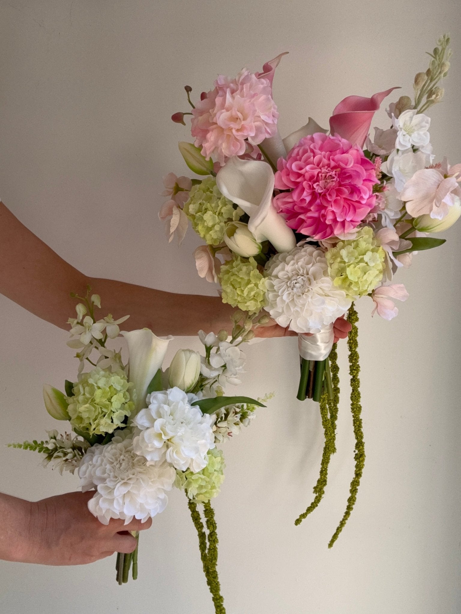 Sonder Wedding Bouquet - Raspberry Matcha - Premium Artificial Wedding Flowers by Sonder & Stone Boutique