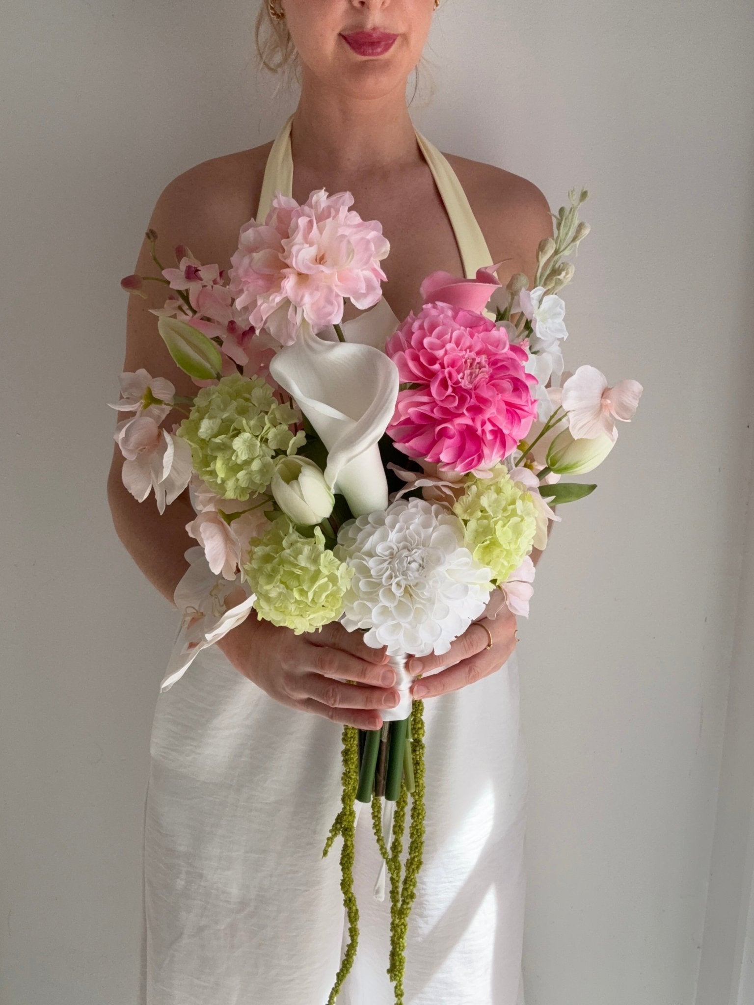 Sonder Wedding Bouquet - Raspberry Matcha - Premium Artificial Wedding Flowers by Sonder & Stone Boutique