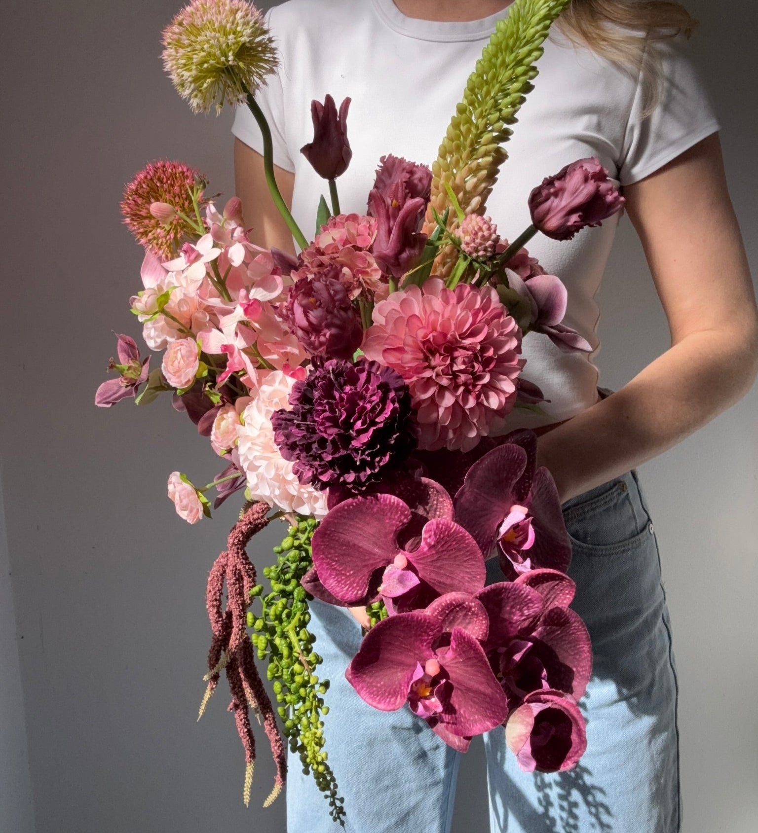 Sonder Wedding Bouquet - Sangria - Premium Artificial Wedding Flowers by Sonder & Stone Boutique