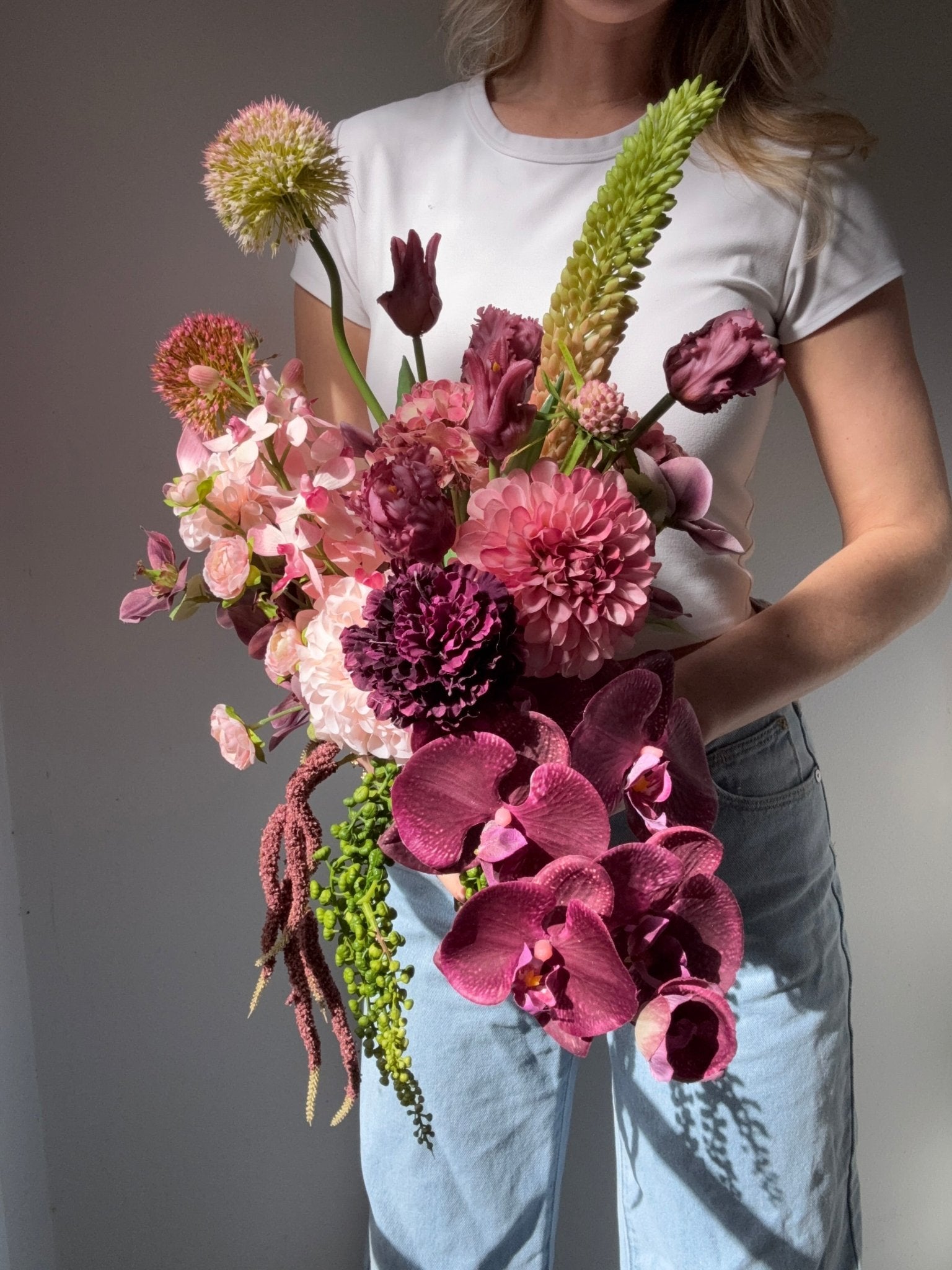 Sonder Wedding Bouquet - Sangria - Premium Artificial Wedding Flowers by Sonder & Stone Boutique