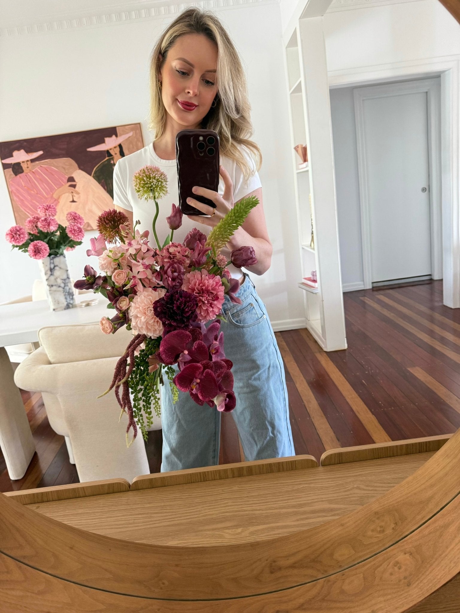 Sonder Wedding Bouquet - Sangria - Premium Artificial Wedding Flowers by Sonder & Stone Boutique