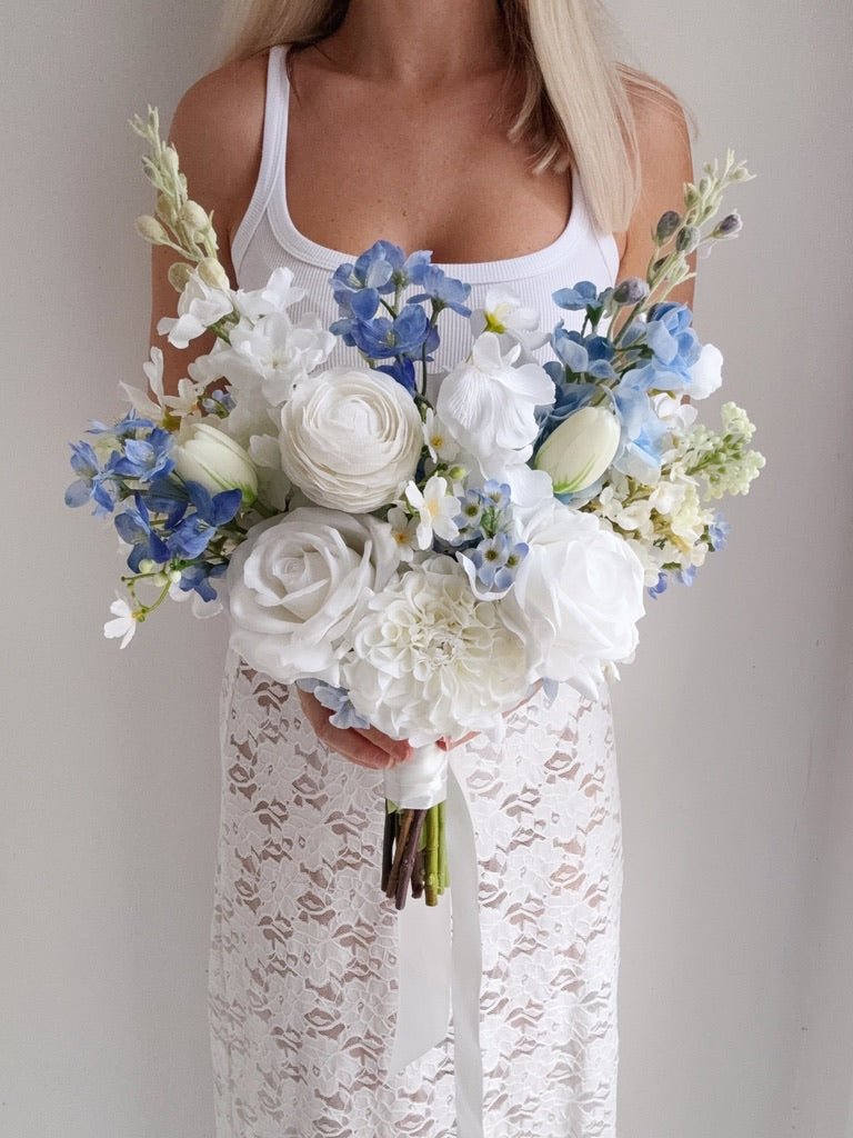 Sonder Wedding Bouquet - Something Blue - Premium Artificial Wedding Flowers by Sonder & Stone Boutique
