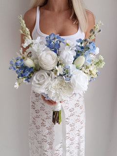 Sonder Wedding Bouquet - Something Blue - Premium Artificial Wedding Flowers by Sonder & Stone Boutique