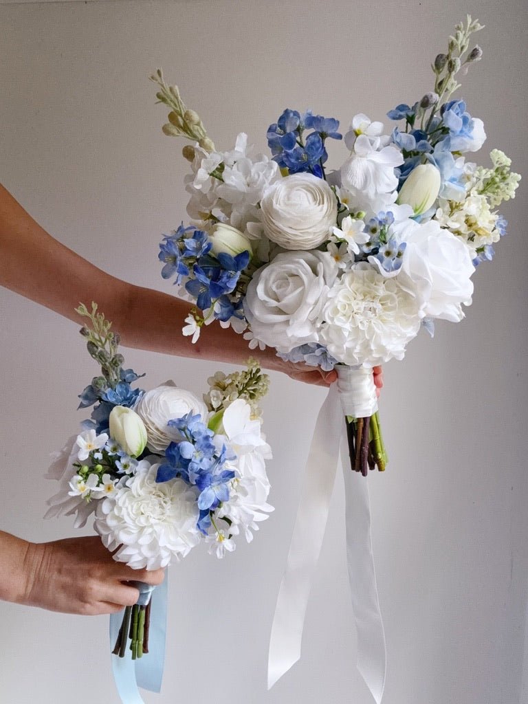 Sonder Wedding Bouquet - Something Blue - Premium Artificial Wedding Flowers by Sonder & Stone Boutique