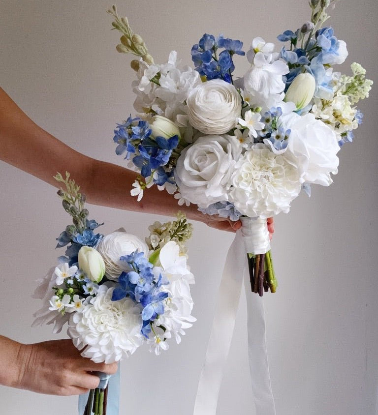 Sonder Wedding Bouquet - Something Blue - Premium Artificial Wedding Flowers by Sonder & Stone Boutique