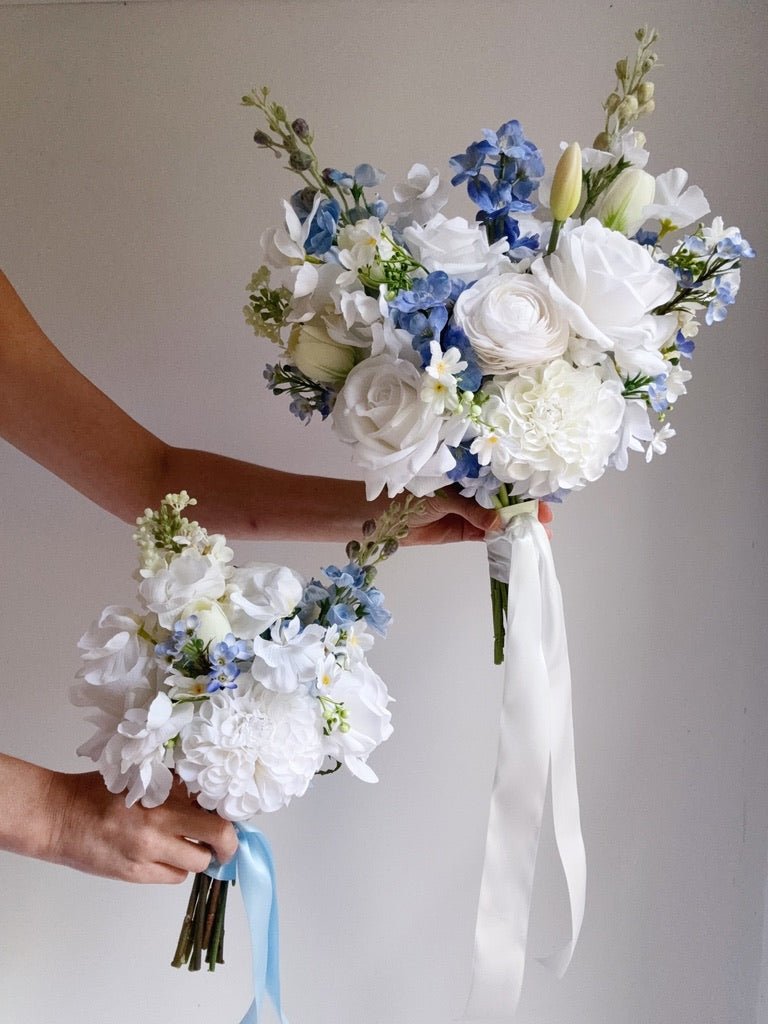Sonder Wedding Bouquet - Something Blue - Premium Artificial Wedding Flowers by Sonder & Stone Boutique