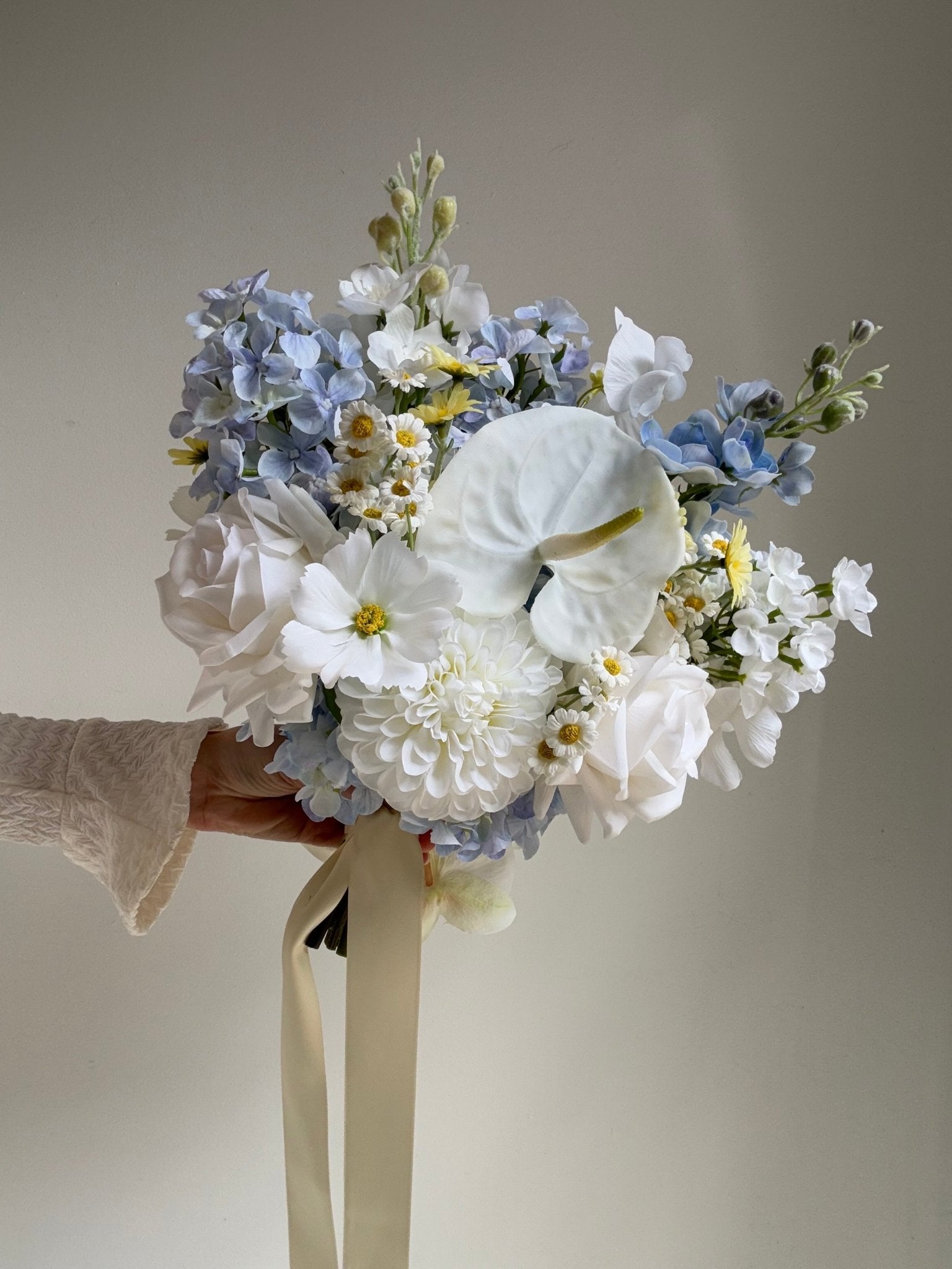 Sonder Wedding Bouquet - Something Blue - Sonder + Stone Boutique Artificial Wedding Flowers