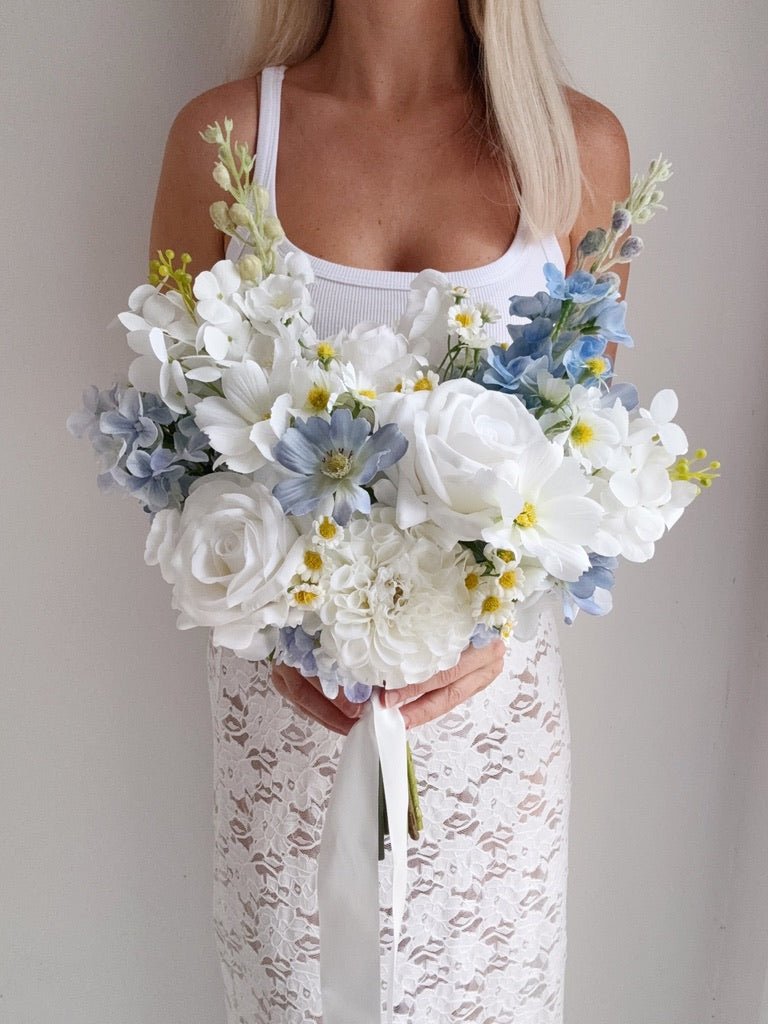 Sonder Wedding Bouquet - Something Blue (wildflower edition) - Premium Artificial Wedding Flowers by Sonder & Stone Boutique