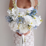 Sonder Wedding Bouquet - Something Blue (wildflower edition) - Premium Artificial Wedding Flowers by Sonder & Stone Boutique