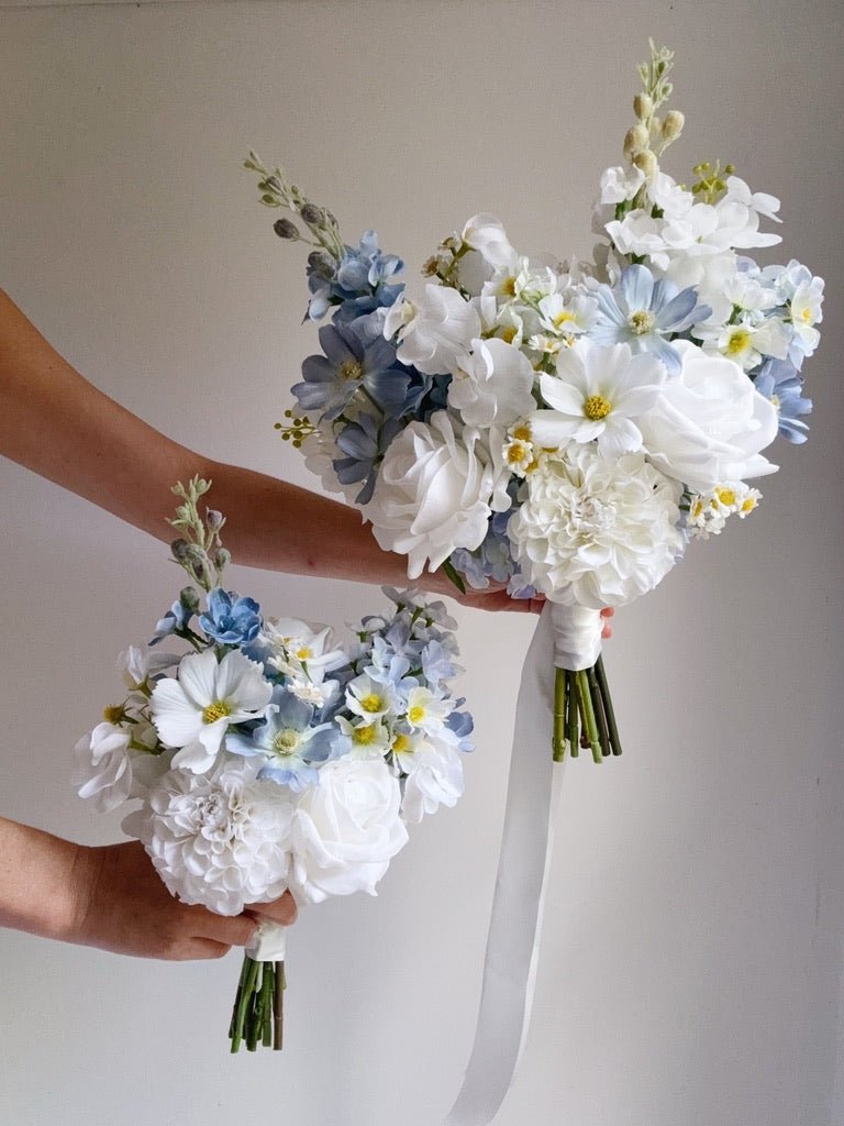 Sonder Wedding Bouquet - Something Blue (wildflower edition) - Premium Artificial Wedding Flowers by Sonder & Stone Boutique