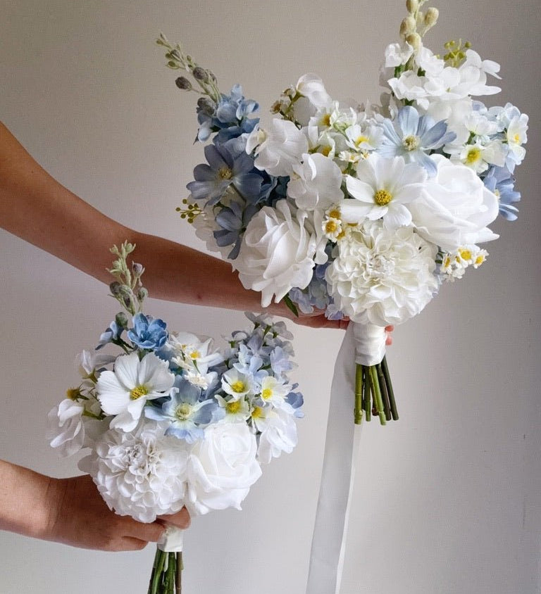 Sonder Wedding Bouquet - Something Blue (wildflower edition) - Premium Artificial Wedding Flowers by Sonder & Stone Boutique