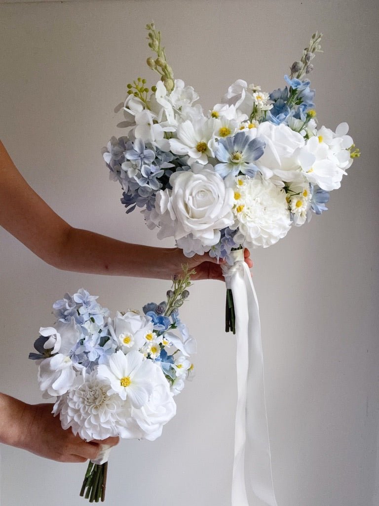 Sonder Wedding Bouquet - Something Blue (wildflower edition) - Premium Artificial Wedding Flowers by Sonder & Stone Boutique