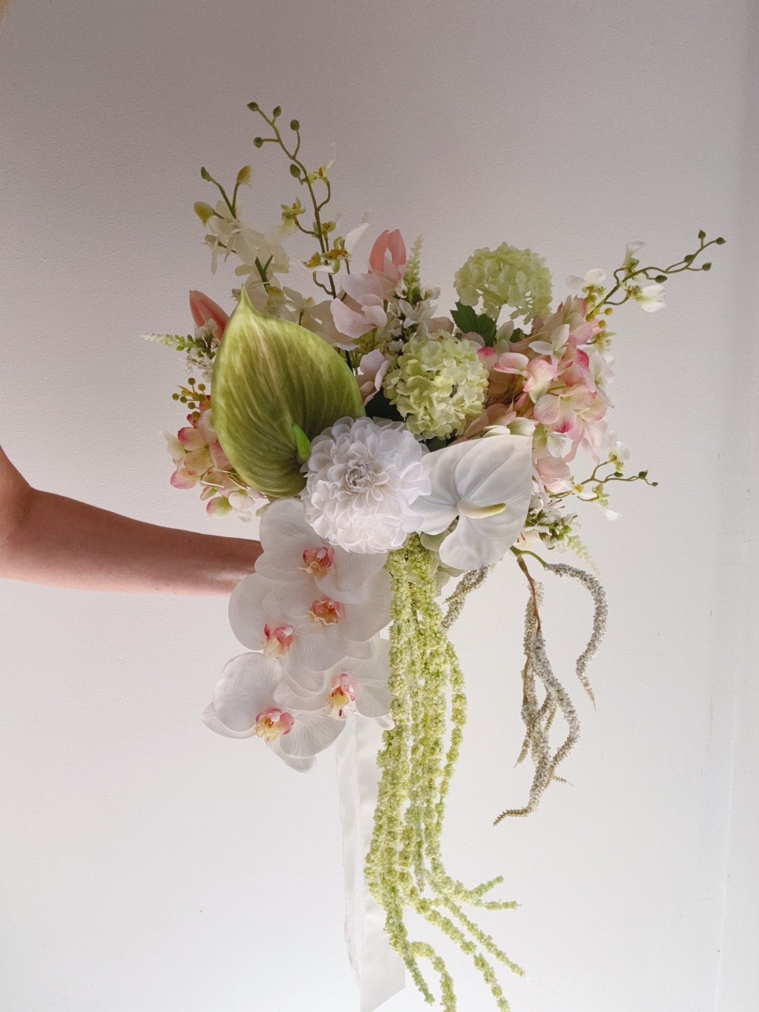 Sonder Wedding Bouquet - Strawberry Matcha - Premium Artificial Wedding Flowers by Sonder & Stone Boutique