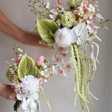 Sonder Wedding Bouquet - Strawberry Matcha - Premium Artificial Wedding Flowers by Sonder & Stone Boutique