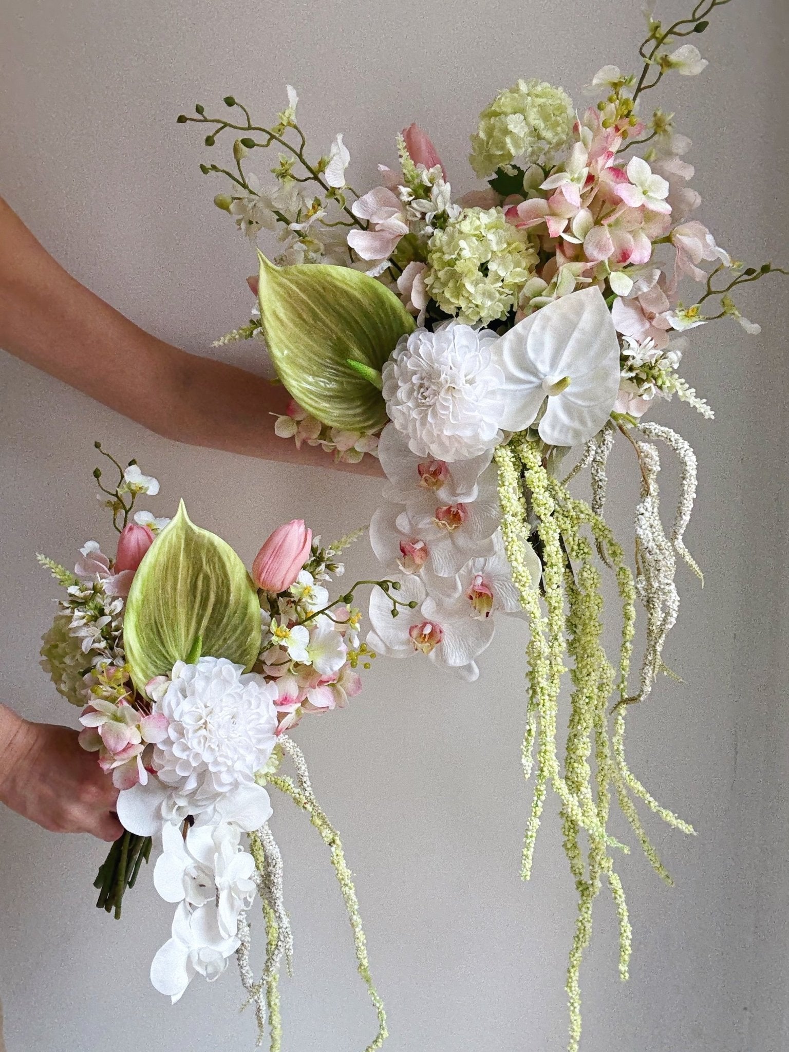 Sonder Wedding Bouquet - Strawberry Matcha - Premium Artificial Wedding Flowers by Sonder & Stone Boutique