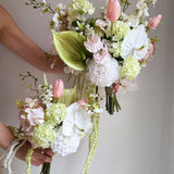 Sonder Wedding Bouquet - Strawberry Matcha - Premium Artificial Wedding Flowers by Sonder & Stone Boutique