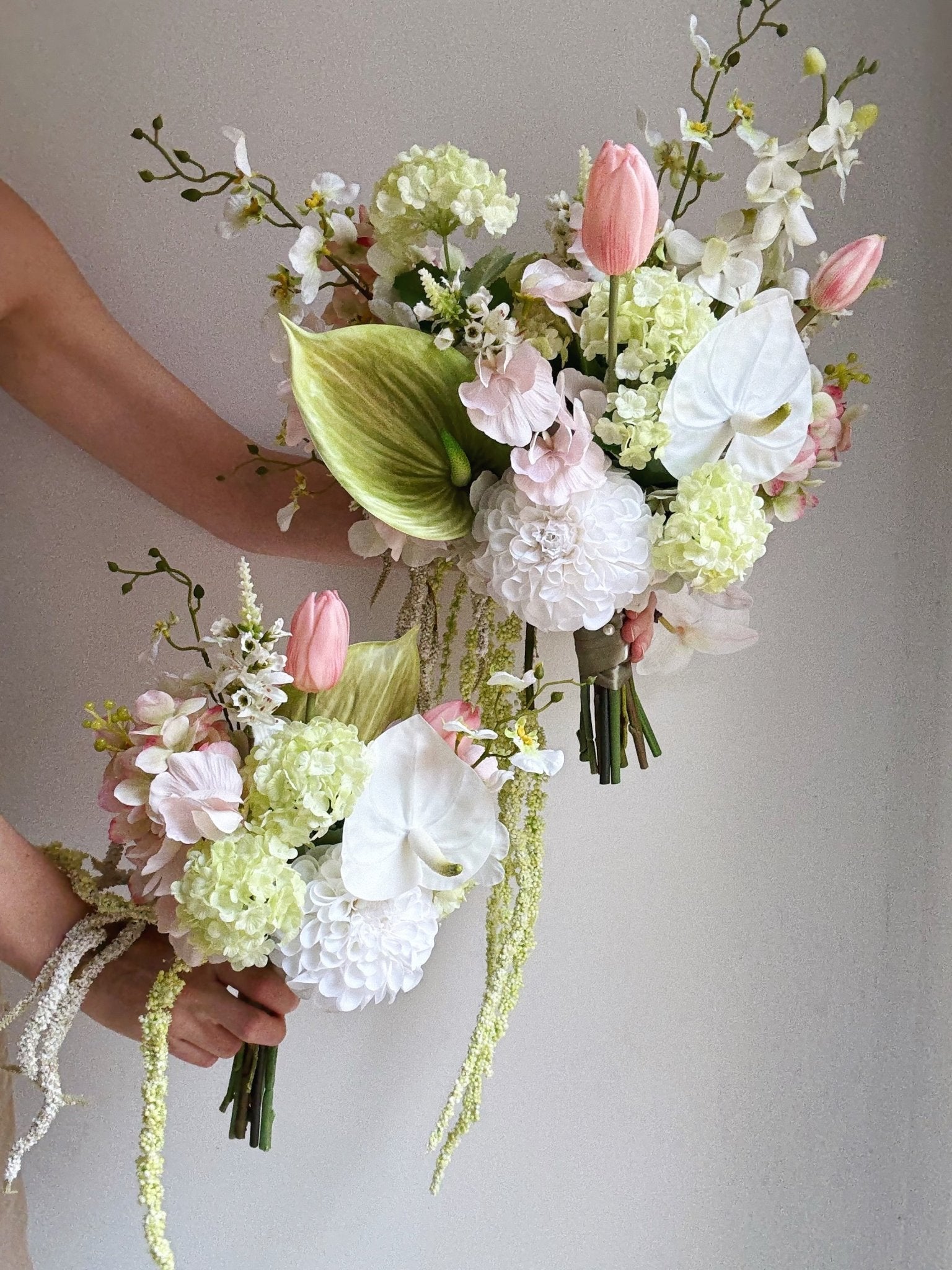Sonder Wedding Bouquet - Strawberry Matcha - Premium Artificial Wedding Flowers by Sonder & Stone Boutique