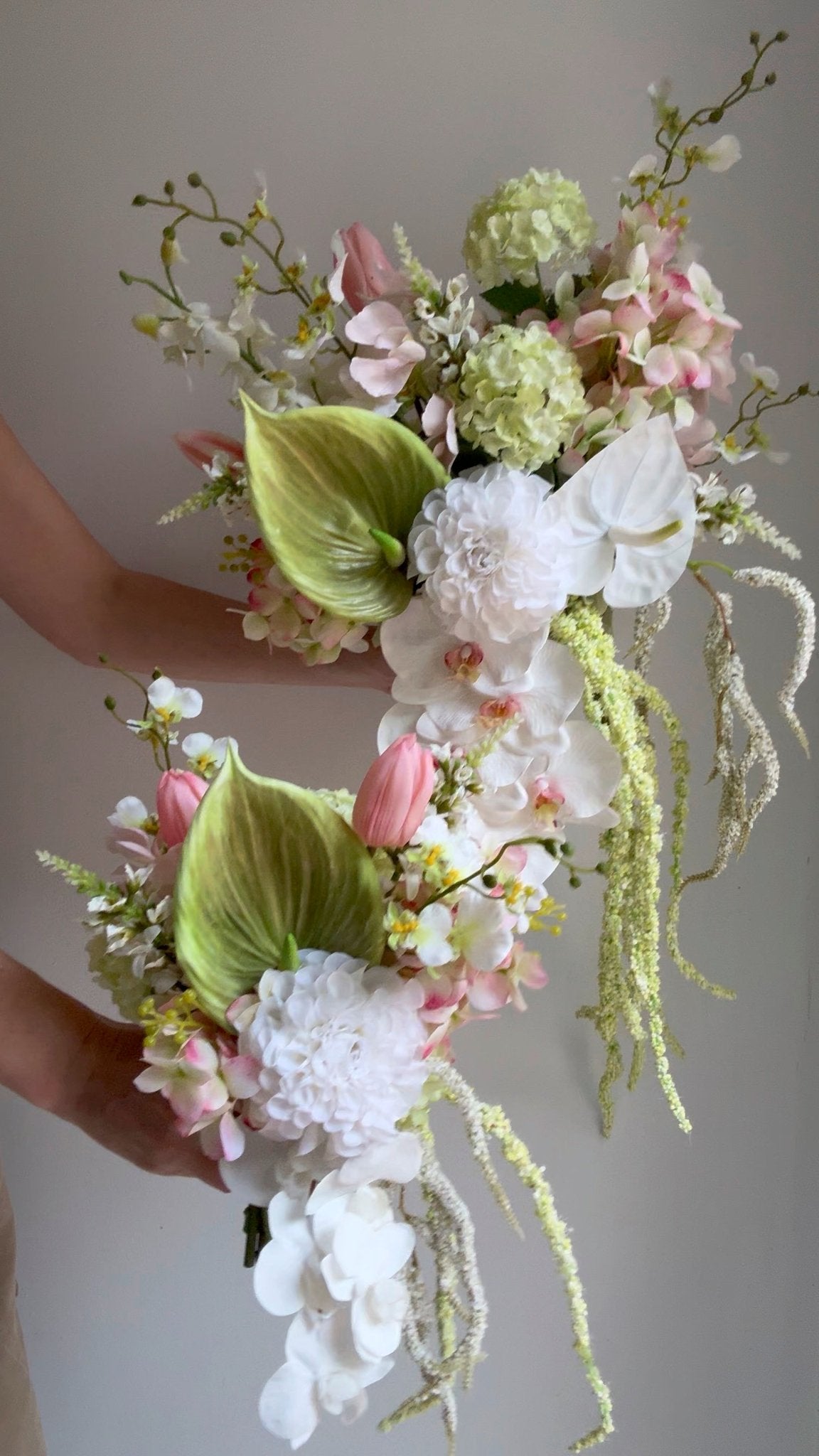Sonder Wedding Bouquet - Strawberry Matcha - Premium Artificial Wedding Flowers by Sonder & Stone Boutique