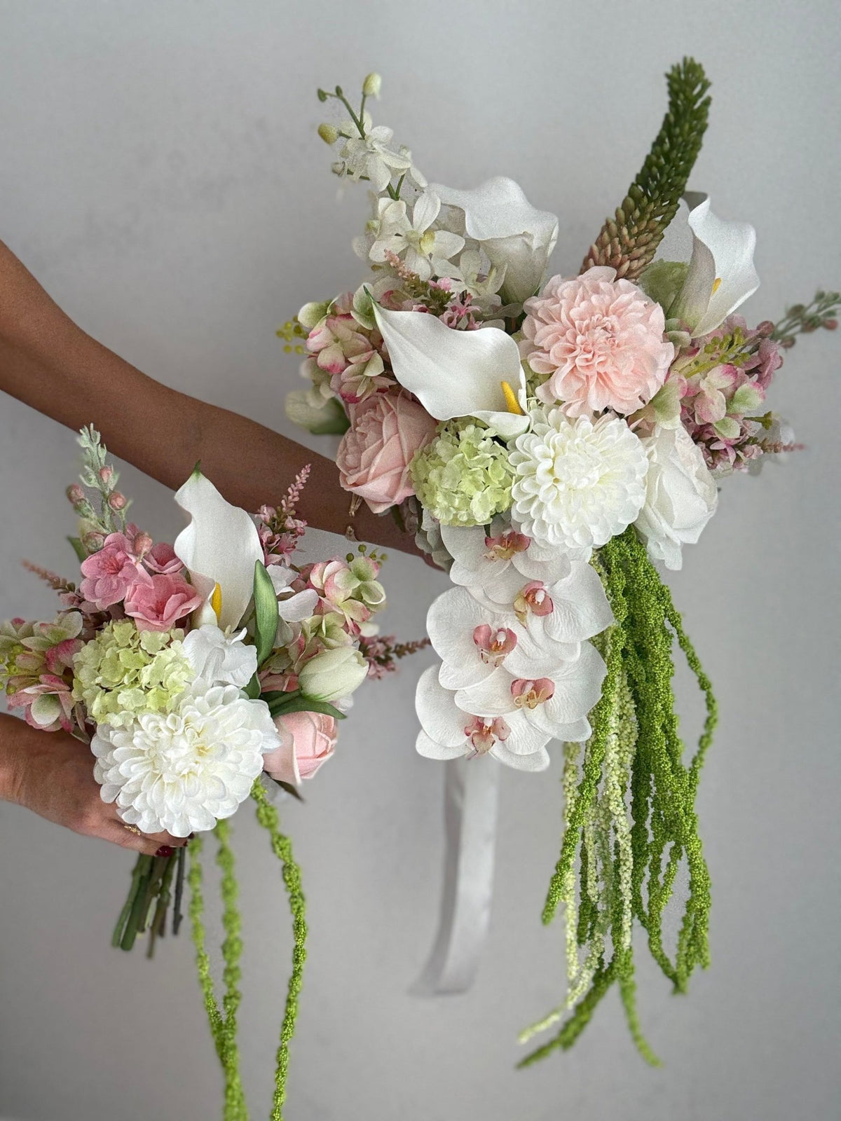 Strawberry Matcha Artificial Wedding Bouquet | Sonder + Stone Boutique